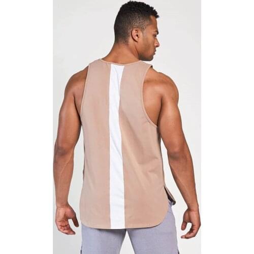 Summer Fashionable Muscle Sports Running Basketball Training Clothes Summer Mens Cotton Sweat-absorbent Fitness Vest Gym Top