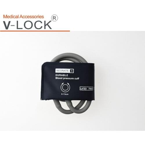Neonate arm Reusable without-bladder double tube blood pressure cuff without connector