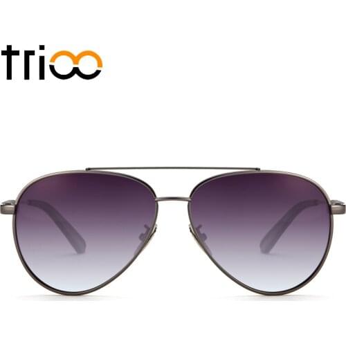 TRIOO Sunglasses Men Polaroid Classic New Designer Elasticity Oculos Driving Polarized Brown Gradient Sun Glasses For Men