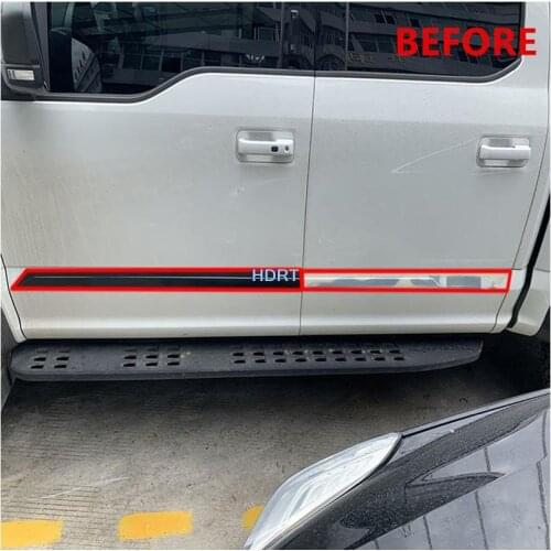 ABS Carbon Grain Car Body Lower Door Side Overlay Strip Cover Trim for Ford F150 2017-2020 Raptor 2019 18 Gen 2 Accessories