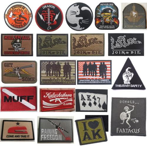 Liberty OR Death Embroidery Hook Patches Army Military AK47 Badge Armbands Clothes Accessories for Backpacks Emblem Patch