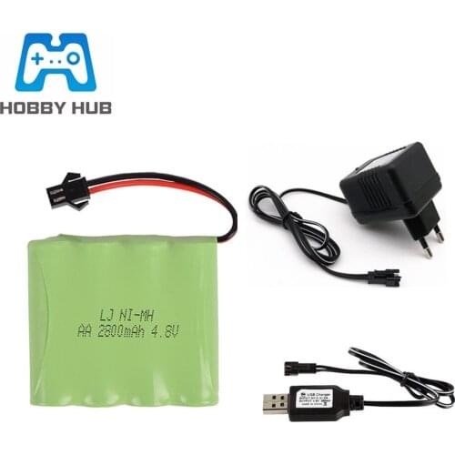 4.8v 700mAh 1800mAh 2800mAh NIMH Battery and 4.8v Charger For RC Toys Car Boats Tank Security facilities NI-MH AA 4.8v battery
