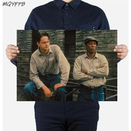 Classic Movies The Shawshank Redemption Kraft Paper poster Wall Stickers Home Decoration painting 50.5x35cm