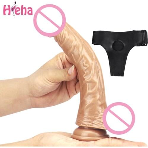 Strap-on Realistic Dildo Bending Artificial Penis Waterproof Adult Sex Toy Suction Cup Big Dildo Sex Toys for Women Sex Products