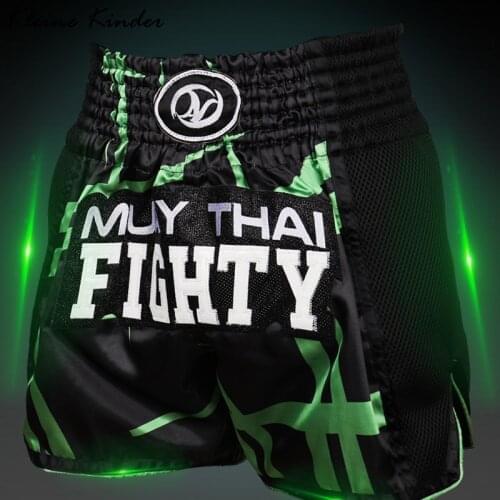 MMA Kids Men Women Muay Thai Boxing Shorts Quick Dry Kickboxing Fight Pants Teenagers Bjj Kickboxing Grappling Muaythai Trunks