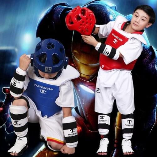 TIMEOW Taekwondo Gear Full set Chest Protector Helmet Arm & Shin Guard Crotch Guard for Adult Kids Child Boxing Karate Training