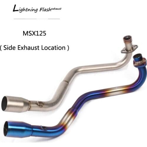 For Honda MSX 125 Exhaust Pipe Motorcycle Header Link Pipe Stainless Steel Front Tube Slip On 51mm Rear Escape 2016 and Befroe
