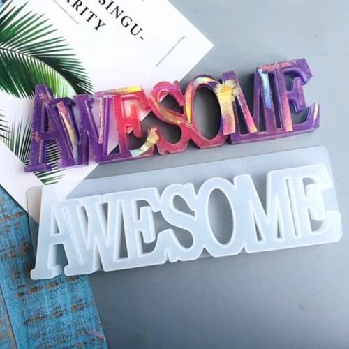 Capital letter silicone mold cake decoration tool UV resin plaster clay silicone mold baking kitchen accessories