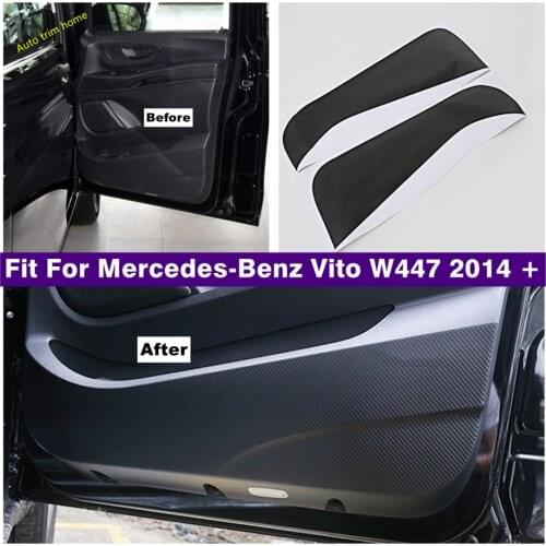 Accessories Interior Front Door Scratchproof Anti Kick Pad Film Protective Stickers Kit For Mercedes-Benz Vito W447 2014 - 2020
