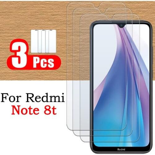 3Pcs Protective Glass For Xiaomi Redmi Note 8T 8 Pro Tempered Glas Red MI Note8 T 8Note Note8T Screen Protector Tremp Film Sheet