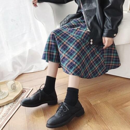 Spring Autumn Explosion Style Ladies Single Shoes Flat Slip Shallow Lace Up Retro Literature Joker Casual Comfort shoes U19-05