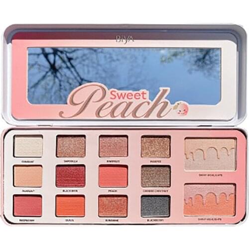 12 color maquiagem peach eye shadow disc matte makeup highlighter high loss eye shadow blush easy to colorpearl light Blush