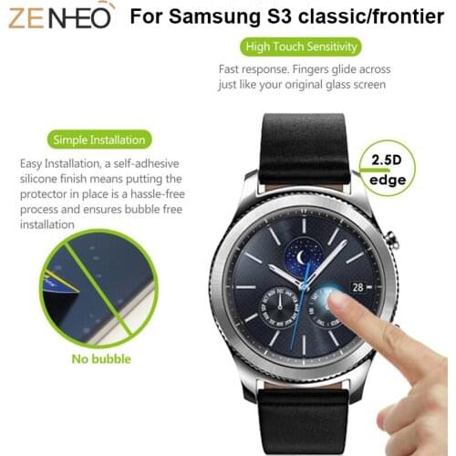 2.5D Curved Tempered Glass film For Samsung S3 classic/frontier watch explosion-proof For Samsung Galaxy watch 46mm protector