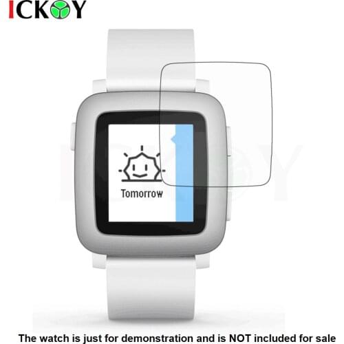 3x Clear LCD Screen Protector Guard Cover Shield Anti-Scratch Film Skin for Pebble Time Smart Watch Accessories