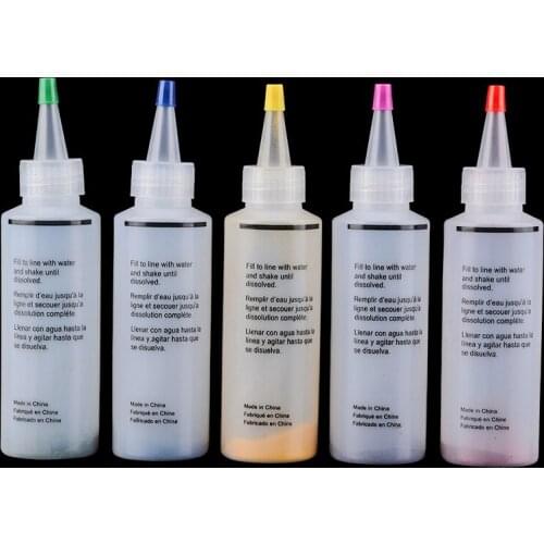 5 Bottles Garment Graffiti Fabric Tie Dye Kit Rubber Bands Vinyl Gloves Art Paint Clothing One Step Tie Dye Pigment Fabric Parts