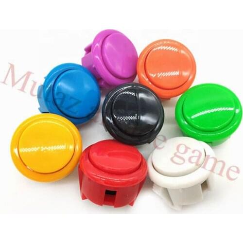 50pcs/Lot 30mm Sanwa Plastic momentary Push Button Arcade Plastic Push Button with built-in microswitch For arcade game machine
