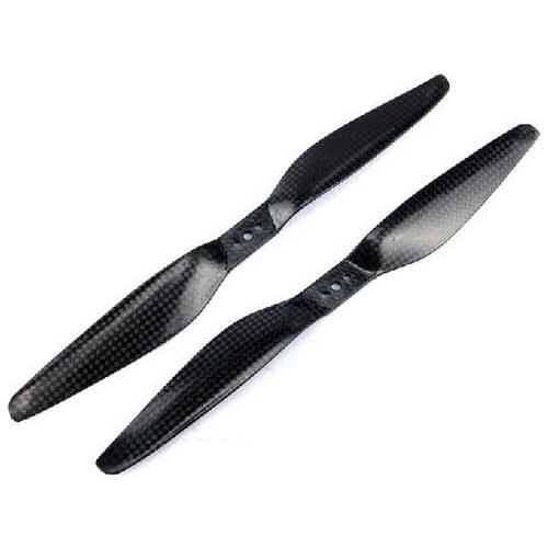 Free Shipping TOMO Series 17x 5.5 inch 3K Carbon High Efficiency Propeller Set (one CW, one CCW) for Quadcopter / Multicopter