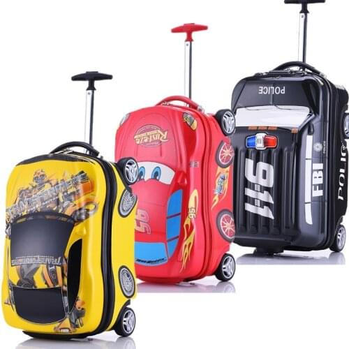 3D cartoon childrens trolley case 20 inch universal wheel luggage suitcase suitcase child baby drag box car system