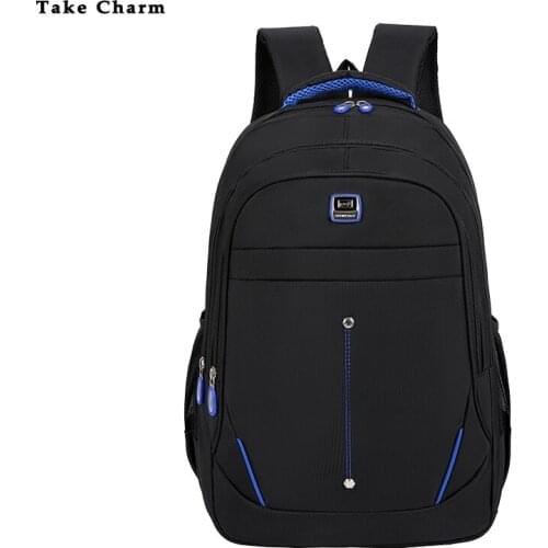 Black Mens Backpack 2020 Nylon Waterproof Casual Travel Bag Daily Work Backpack Junior School Bag
