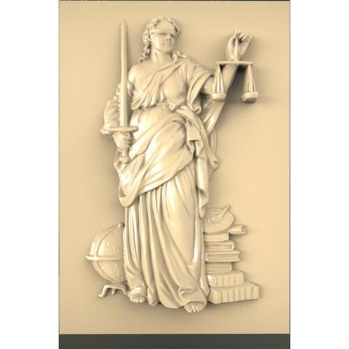 Home decor 3d STL Model for CNC Router 3D Printer Artcam Aspire Bas Relief - Themis, goddess of Justice