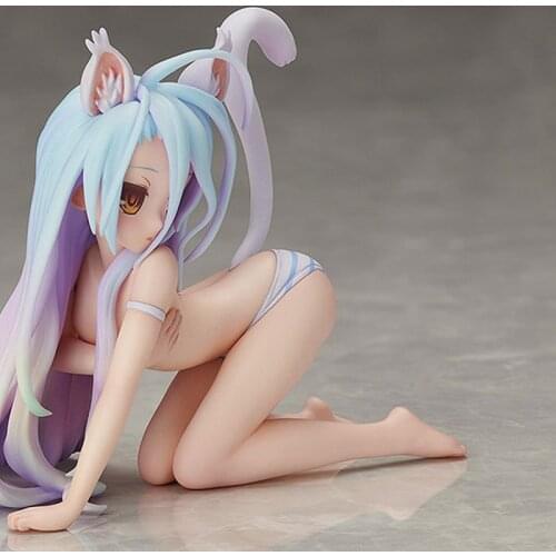 7CM Anime No Game No Life Shiro Cat Figure Toy Sexy Girl Collectible Model Figurine PVC Action Figure Model Toys Gift