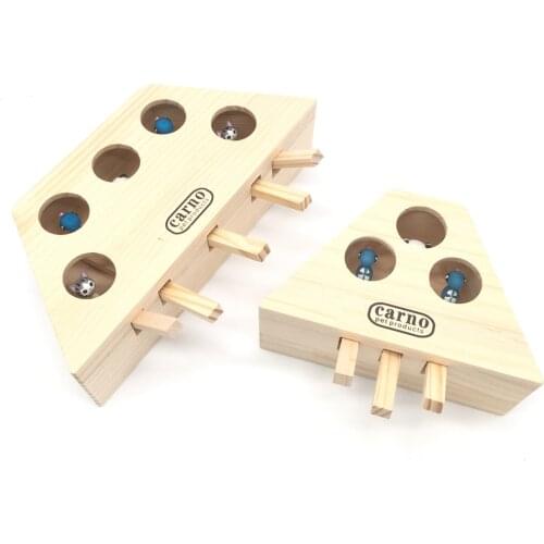 Interactive Cat Toy Catch Hunt Mouse Kitten Puppy Puzzle Funny Solid Wood Toys Indoor Huntint Scratch Toy Cats Supplies Pet Game