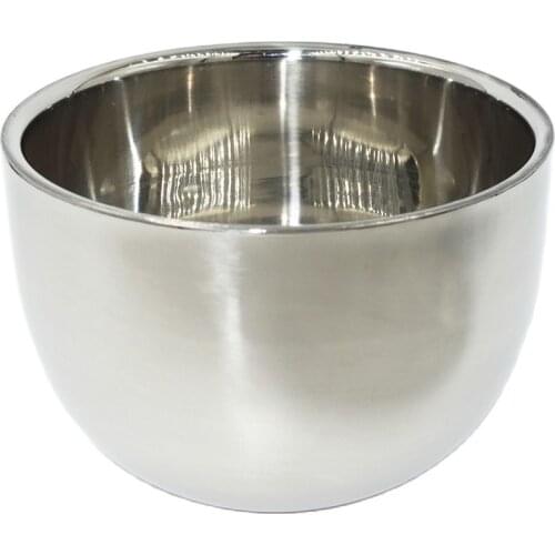 WLONG New Unique Design Stainless Steel Men Shaving Brush Bowl Beard Soap Cup Facial Cleaning Tool