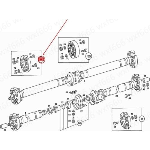 Drive shaft glue Universal joint interface glue W201me r ce des-be nzW124 Drive shaft suspension Universal joint plate Glue cake