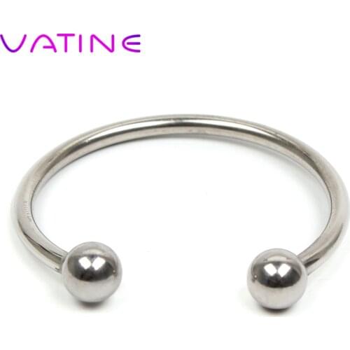 VATINE Penis Ring Stainless Steel Sex Toys for Men Delay Ejaculation Cock Ring Silver Male Chastity Device Adult Products