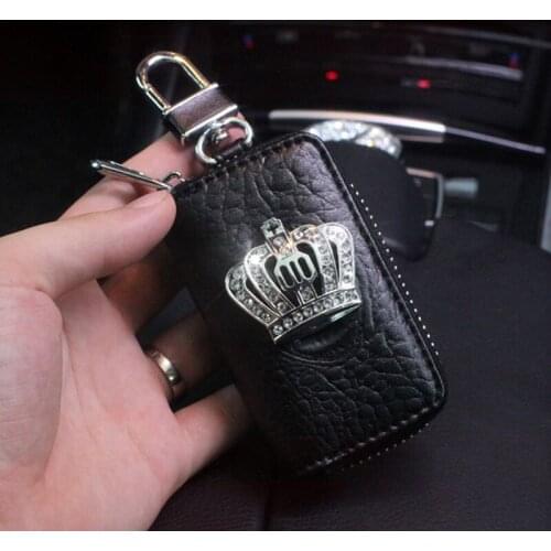 Leather Car key Card Cover Case fit for Renault Koleos Kadjar Keychain Wallet Protector Holder