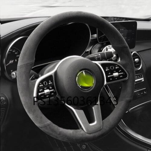 For Volkswagen VW Magotan T-Cross Golf Sagitar Tayron Tiguan Bora T-ROC Jetta Passat Hand-sewn leather steering wheel cover