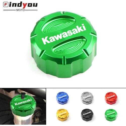 Motorcycle CNC Rear Brake Fluid Reservoir Cover Cap For Kawasaki Z250 Z650 Z750 Z800 Z900 Z1000/sx Ninja 650 400 300 ZX6R ZX10R
