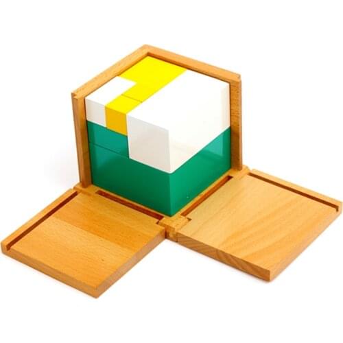 Power of 2 Cube Wooden Math Toys Montessori Mathematic Materials Equipment to Learn Multiple Preschool Early Educational Toys