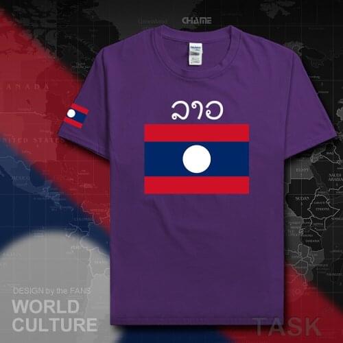 Laos mens t shirt 2017 jerseys nation team tshirt 100% cotton t-shirt clothing tees country sporting footballer Tops Laotian Lao