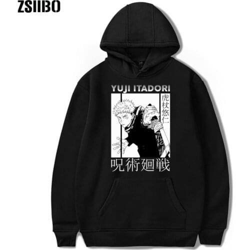 Jujutsu Kaisen Hoodie Hip Hop Anime Pullovers Tops Loose Long Sleeves Autumn Man Cloth Kawaii Gojo Satoru Graphic Streetwear