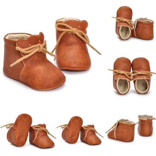 Soft Leather Bear toddler Baby Girl Boy Shoes First Walk Prewalker Anti-slip Shoes Moccasins children kids shoes for girl boy