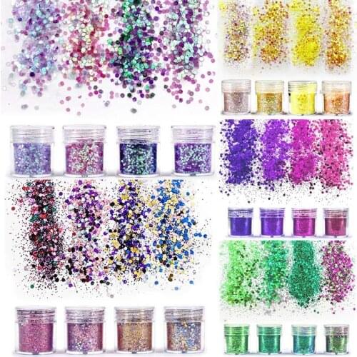 Mix UV Epoxy Resin Mold Glitter Filling DIY Nail Art Sequins Jewelry Making Craft Colorful Glitter Resin Filler Jewelry Finding