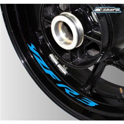 Motorcycle tire sticker reflective waterproof stripe sticker on wheel hub for YAMAHA YZFR3 YZF R3