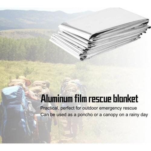 Outdoor Camping 1PC Waterproof Disposable Survival Emergency Rescue Space Foil Thermal Blanket First Aid Sliver Curtain