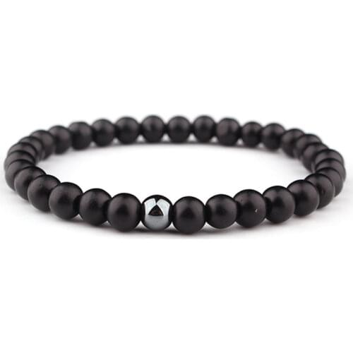 2019 New Design 6mm Beads Men Bracelet Hematite Slim Healthy Luxury Beaded Bracelets&Bangles for Women Men Jewelry Gift Pulseira