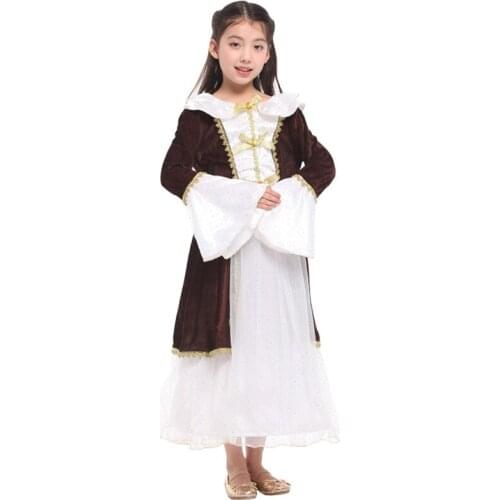 4-10 year girl European American court princess dress High quality Cosplay Costume elegant dress Exquisite sequin banquet sweet