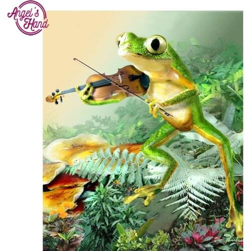 Full square drill Diamond embroidery cartoon Frog 5D DIY diamond painting cross stitch Rhinestone mosaic decoration ZX