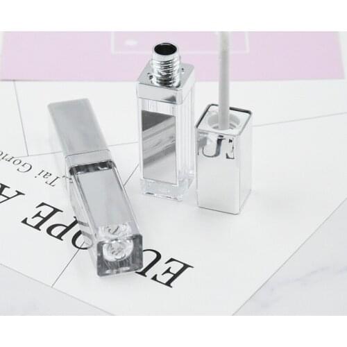200 x 4ML Silver Cap Clear Lipgloss Tubes Makeup Liquid Matte Lipstick Lip Care Cream Oil Empty Cosmetics Containers Case
