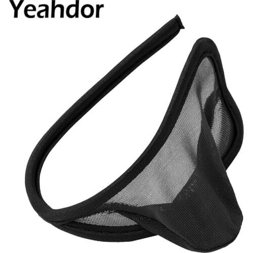 2021 Mens Sissy See Through Mini C-String Sheer Mesh Breathable Lingerie Bulge Pouch Thong Briefs Male Sexy Underwear Nightwear