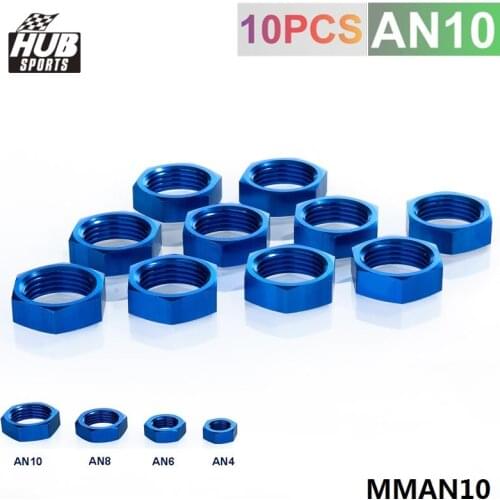Turbo fitting AN10 AN-10 7/8"-14 adapter bulkhead nut Aluminum Finish Nut Seal Lock Fitting Adapter HU-MMAN10