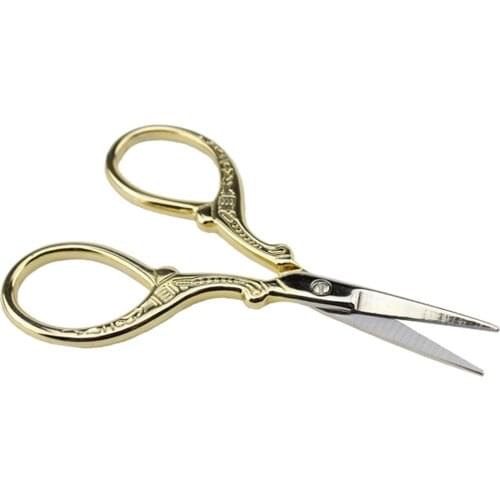 Vintage Steel Stork Embroidery Sewing Craft Shears Cross Stitch Scissors Cutter