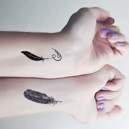 Waterproof Temporary Tattoo Sticker feather Fake Tatto Flash Tatoo Tatouage Arm Leg Wrist Foot Hand For Girl Women Men