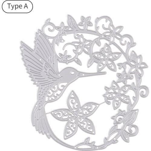Flower Bird Carbon Steel Die Cutting Dies Scrapbooking Embossing Dies Cut Stencils DIY Decoration Metal Paper Cards Template