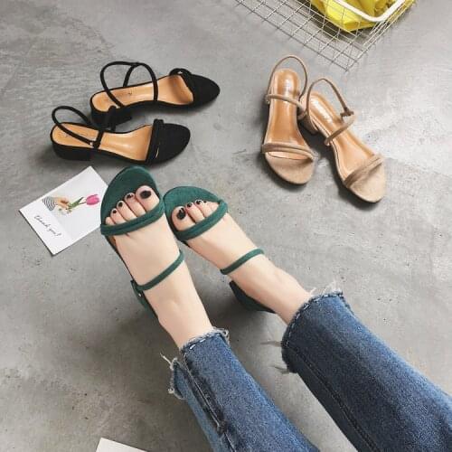 2020 summer new Korean version of one shoe two wear womens sandals slippers word beach shoes open toe sandals women