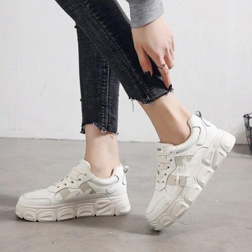 Womens sneakers spring new Muffin thick sole comfortable non-slip classic breathable lightweight walking platform shoes U20-81